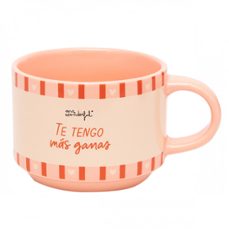 mr. wonderful - set de 2 tazas apilables - te tengo más ganas que al café de las mañanas-8445641055156