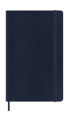 agenda moleskine 2026 diaria large azul zafiro tapa blanda-8056999274566