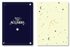 tantanfan pack 2 cuadernos grapados a6 horoscopo negro - acuario-8432715139126