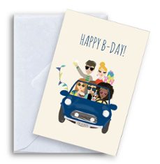 arte papel felicitacion 12x17 friends 23-8436608783656