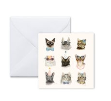 arte papel coleccion 16x16 cat faces-8436608787296