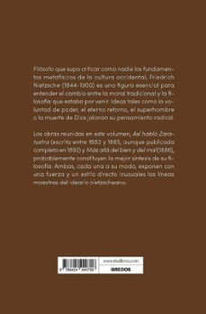 asi hablo zaratustra: mas alla del bien y del mal-friedrich nietzsche-9788424940706