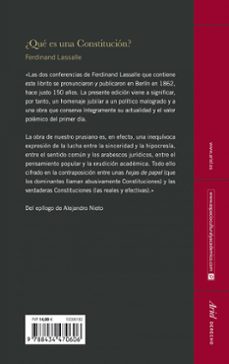 ¿que es una constitucion?-ferdinand lassalle-9788434470606