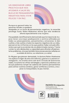 mujeres que piensan demasiado-susan nolen-hoeksema-9788449343506