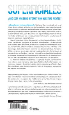 superficiales: ¿que esta haciendo internet con nuestras mentes?-nicholas g. carr-9788430608126
