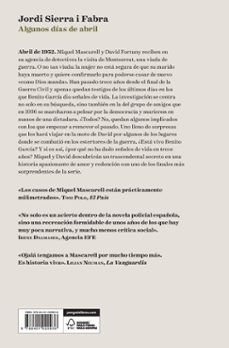 algunos dias de abril (inspector mascarell 14)-jordi sierra i fabra-9788401029936