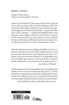 eros dulce y amargo-anne carson-9788426409836