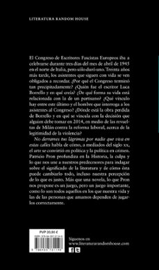 no derrames tus lagrimas por nadie que viva en estas calles-patricio pron-9788439731146