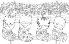 un millón de gatos navideños: felinos festivos para colorear-john bigwood-9788401022630