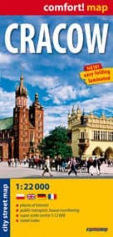 cracovia, mapa de carreteras plastificado: escala: 1:22.000-9788375463606