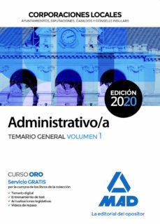 administrativo/a de corporaciones locales. temario general (vol. 1)-9788414235706