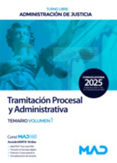 cuerpo de tramitacion procesal y administrativa (turno libre). temario volumen 1-9788414291306