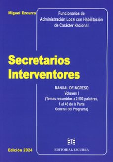 secretarios interventores. edicion reducida. funcionarios de administracion local con habilitacion de caracter nacional-9788416190706