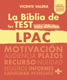 la biblia de los test mas dificiles de la lpac-9788430990306
