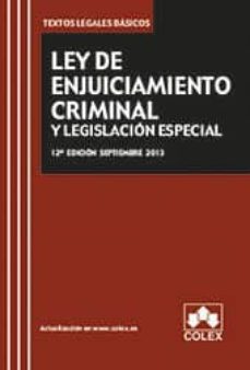 ley de enjuiciamiento criminal y legislacion especial (12ª ed.)-9788483423806