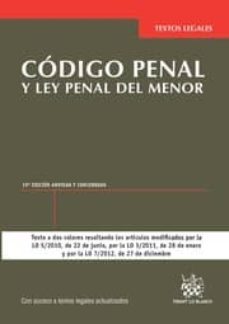 codigo penal y ley penal del menor (19ª ed)-9788490337806