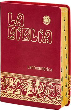 la biblia latinoamerica [letra grande] simil-piel roja, canto dor ado, con uñeros-9788499452906
