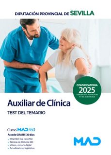 auxiliar de clinica de la diputacion provincial de sevilla 2025. test del temario-9791370281106