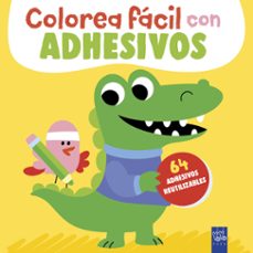 colorea facil con adhesivos. cocodrilo-9788408312116
