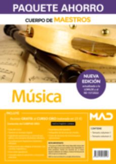 paquete ahorro cuerpo de maestros. musica. (incluye en papel: temario volumenes 1 y 2; y acceso online      gratis al curso oro)-9788414270516