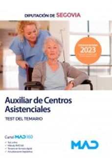 auxiliar de centros asistenciales de la diputacion provincial de segovia. test del temario-9788414274316