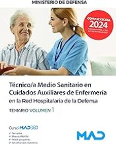 tecnico/a medio sanitario en cuidados auxiliares de enfermeria en la red hospitalaria. temario volumen 1-9788414278116