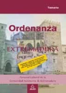 ordenanzas. personal laboral de la comunidad de extremadura. tema rio-9788466528016