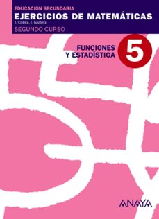 cuaderno 5 funciones y estadistica (2º eso) matematicas educación secundaria obligatoria primer ciclo 2º-9788466769716