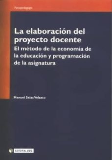 la elaboracion del proyecto docente (ebook)-manuel salas velasco-9788497883016