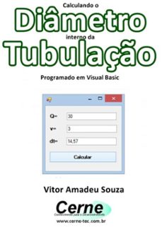 calculando o diâmetro interno da tubulação programado em visual basic-vitor amadeu souza-3410002331526