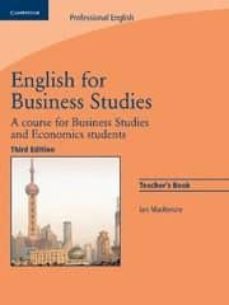 english for business studies (3rd ed.): teacher's book-ian mackenize-9780521743426