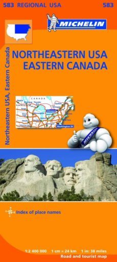 northeastern usa, northeastern canada (michelin regional maps 583 )-9782067184626