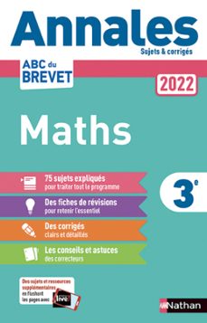 annales abc du brevet 2022 - maths 3e - sujets et corriges + fiches de revisions (ebook)-gilles mora-carole feugere-9782091320526
