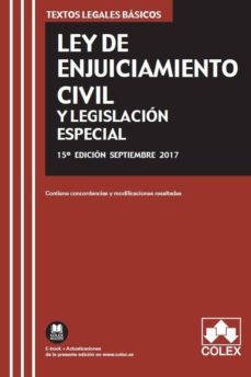 ley de enjuiciamiento civil y legislacion especiala: texto legal basico con concordancias y modificaciones resaltadas (15ª ed.)-9788417135126