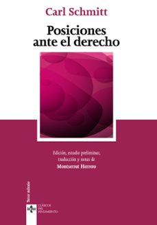 posiciones ante el derecho-carl schmitt-9788430954926