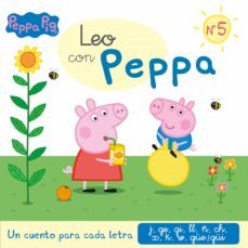 leo con peppa 5-un cuento para cada letra: j, ge, gi, ll, ñ, ch, x, k, w, gue-gui-9788437200026