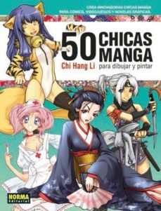 50 chicas manga para dibujar y pintar-chi hang li-9788467916126