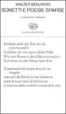 sonetti e poesie sparse-walter benjamin-9788806175726