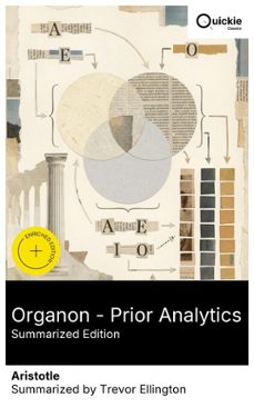 organon  prior analytics (summarized edition) (ebook)-8596547883036