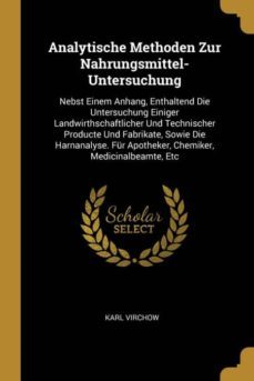 analytische methoden zur nahrungsmittel-untersuchung-9780274175536