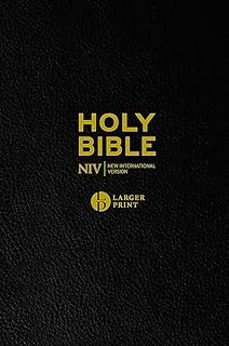 niv larger print black leather bible new international version-9781529391336