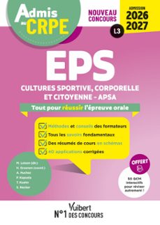 admis au crpe 2026-2027  epreuve orale dadmission l3  eps (ebook)-9782311222036
