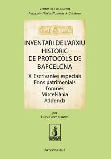 inventari de l arxiu historic de protocols de barcelona. volum x-lluisa cases loscos-9788413034836