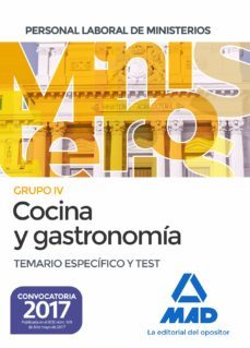 cocina y gastronomia personal laboral de los ministerios: temario especifico y test-9788414208236