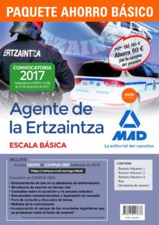 paquete ahorro basico agentes de la ertzaintza escala basica. (inclu-9788414213636