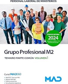 personal laboral de ministerios grupo profesional m2 (diplomados). temario parte comun volumen 1. ministerios-felix serrano alda-9788414286036