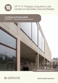 trabajos singulares y de remate en fachadas transventiladas. iexd0409 (ebook)-9788416109036