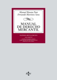 manual de derecho mercantil: vol. ii. contrator mercantiles. derecho de los titulos-valores. derecho concursal. (16ª ed.)-manuel broseta pont-fernando martinez sanz-9788430977536