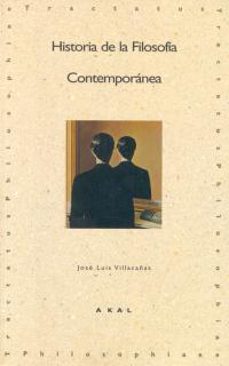 historia de la filosofia contemporanea-jose luis villacañas berlanga-9788446007036