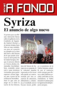 syriza: el anuncio de algo nuevo-antonio cuesta marin-9788446042136